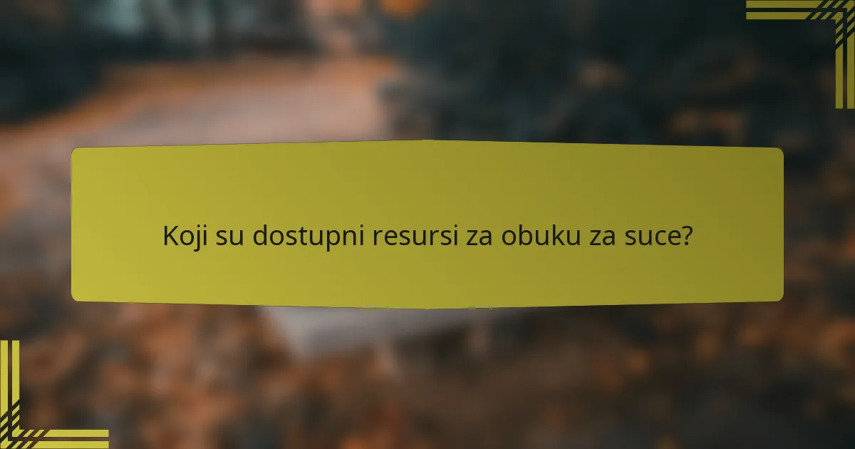 Koji su dostupni resursi za obuku za suce?